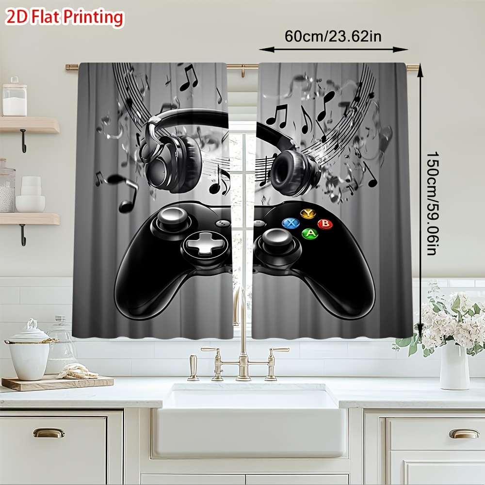 Office Tech For Home - 2 шт. шторы с принтом игровых